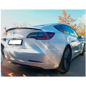 Achterspoiler Passend Voor Tesla Model 3 2017- (Pu) Tesla Motordrome Ts Ts03