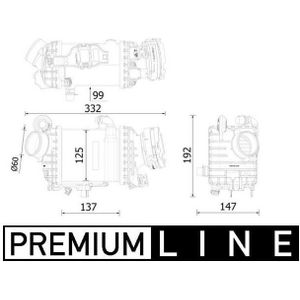 Intercooler, Inlaatluchtkoeler Bmw Mahle Ci 616 000p