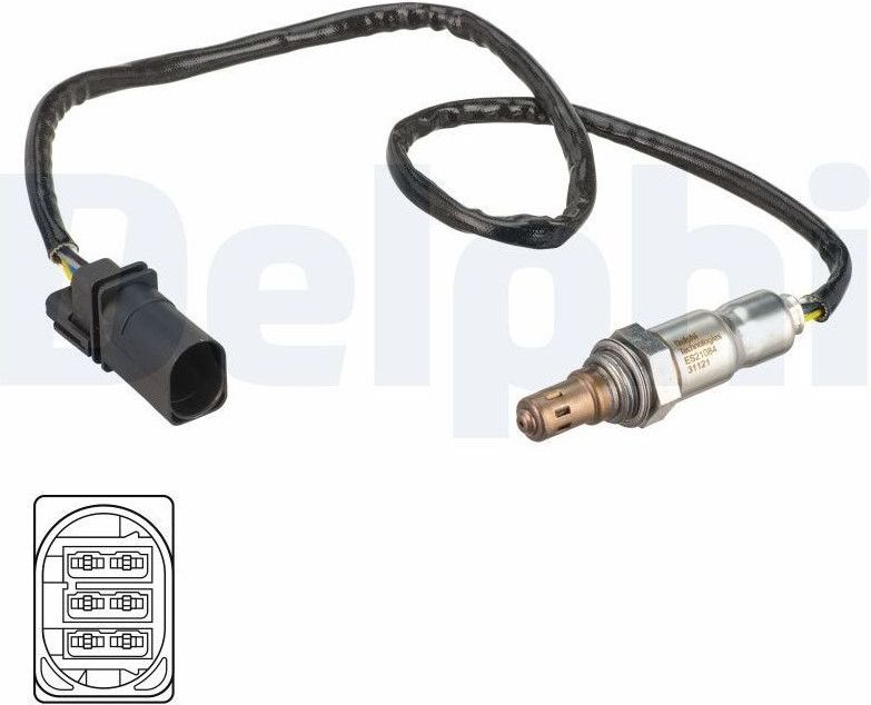 Delphi - Es21084-12b1 - Lambdasonde - Alfa Romeo, Fiat, Lancia - Breedband - Verwarmd