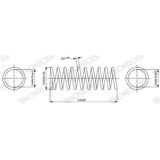 Monroe - Sp2412 - Chassisveer - Lengte 307 mm - Buitendiameter 121 mm
