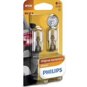 Philips - 12067B2 - Gloeilamp - 12V - W16W - 2 Stuks
