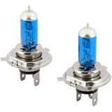 Superwhite Blauw H4 60-55W/12V/4000K Halogeen Lampen, set á 2 Stuks