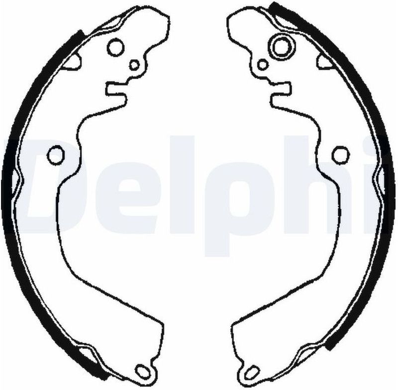 Mitsubishi - Remschoenset - Delphi Ls1643 - Remsysteem - Remtrommeldiameter 203 mm - Breedte 37 mm