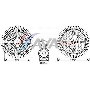 Koppeling, Radiateurventilator Mercedes-Benz, Ssangyong Ava Msc415