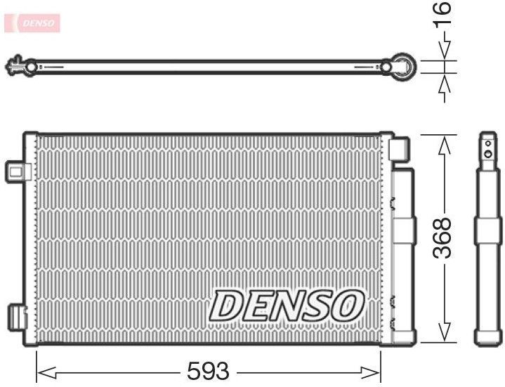 Condensor, Airconditioning Fiat Denso Dcn09147
