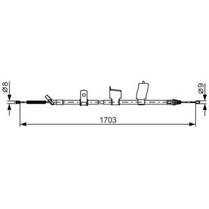 Handremkabel Nissan Bosch Bc1222