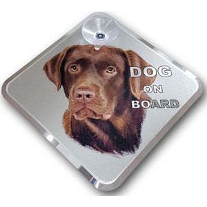 Auto Tattoo Sticker Labrador on Board - 11,5x11,5cm