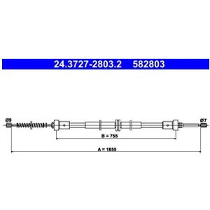 Handremkabel Renault, Smart Ate 24.3727-2803.2