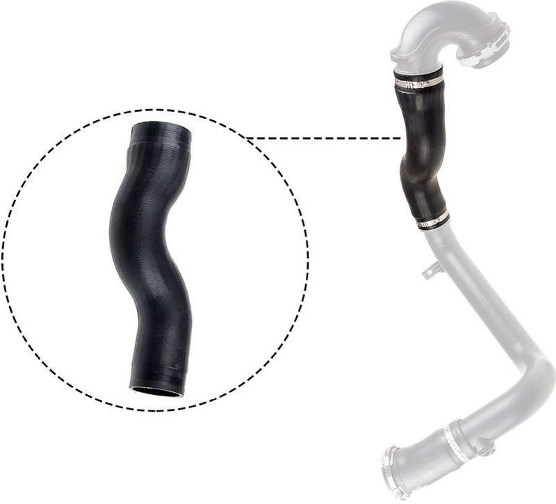 Gates - 09-0697 - Laadluchtslang - Zwart - Intercoolerslang - Slanglengte 330 mm