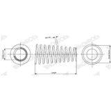 Mazda - Chassisveer - Monroe SP1372 - 152 mm - Buitendiameter 152 mm - Draaddiameter 11,8 mm