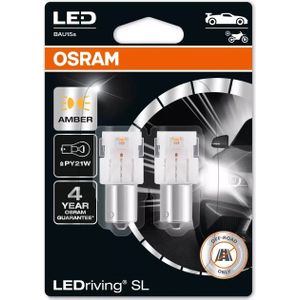 Osram - Ledriving SL PY21W - LED Vervangingslampen - Oranje/Amber - 2 Stuks