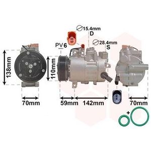 Audi - Compressor - Airconditioning - Denso - 12 Volt - Met Pakking