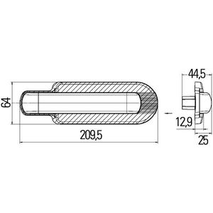 Zijpinkl.LED 12V m/Frame/Superseal