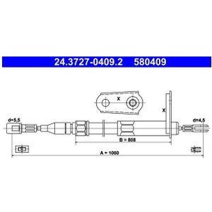 Handremkabel Mercedes-Benz Ate 24.3727-0409.2