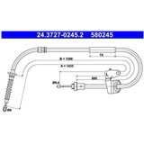 Handremkabel - Mini Ate 24.3727-0245.2 - Lengte 1433 mm