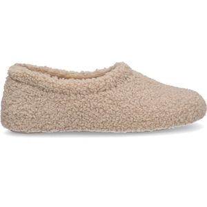 Beige teddy pantoffels