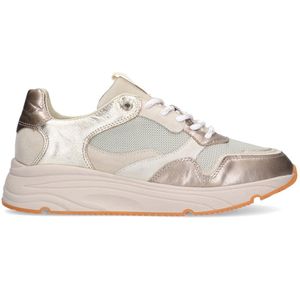 Manfield Leren Sneakers Goud