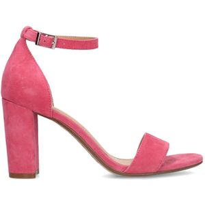 Roze suède sandalen met hak