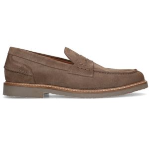 Taupe suède loafers