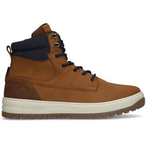 Cognac leren veterboots