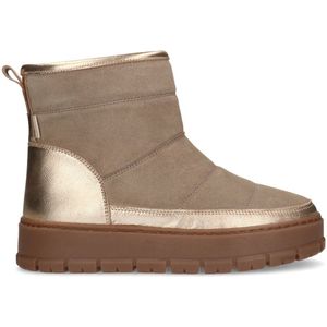 Manfield leren snowboots beige