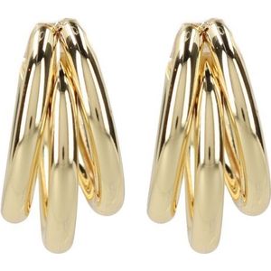 Manfield - Oorbellen - Goudkleurig - Ronde Oorsteker