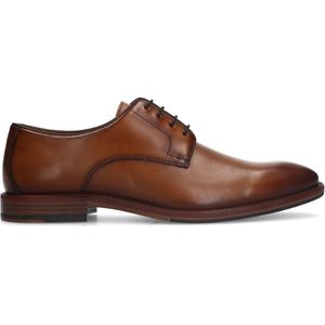 Cognac leren veterschoenen