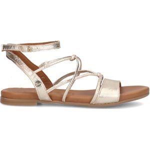 No Stress - Dames - Gouden leren sandalen met bandjes