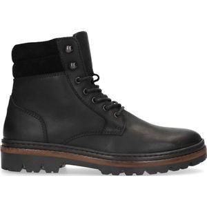 Zwarte leren veterboots