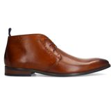 Cognac leren veterschoenen