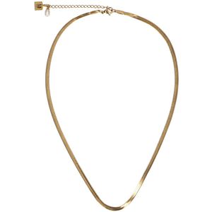 Manfield - Dames - Goudkleurige Ketting - Stainless Steel - 45 cm