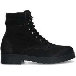 Zwarte nubuck veterboots