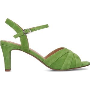 Groene suède sandalen met hak