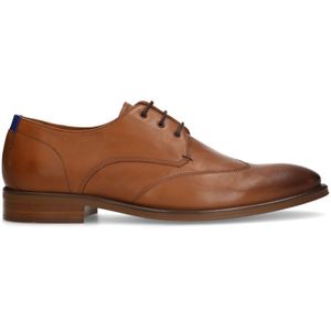 Cognac leren veterschoenen