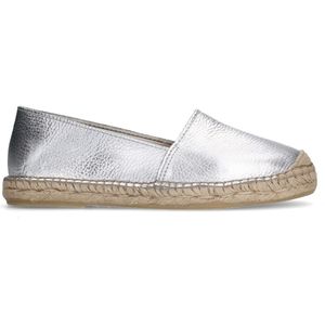 Zilveren leren espadrilles