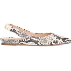 Slangenprint leren slingbacks