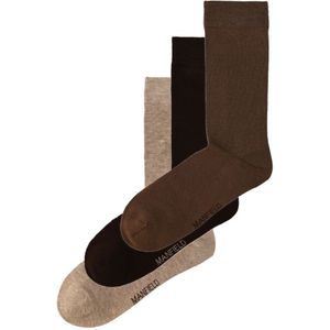 Bruine 3-pack sokken