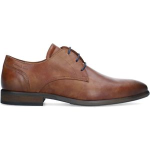 Cognac leren veterschoenen