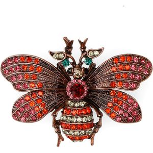 Manfield - Vlinder Broche - Roodkleurig