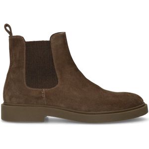 Donkerbruine suède chelsea boots