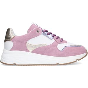 Manfield Leren Sneakers Roze