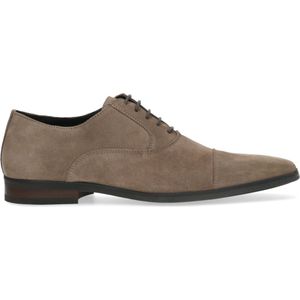 Taupe suède veterschoenen