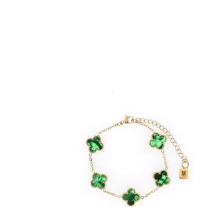Groene klavertjes armband
