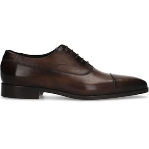 Cognac leren veterschoenen