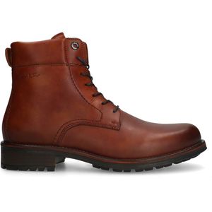 Cognac leren veterboots