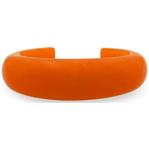 Koraalkleurige bangle armband