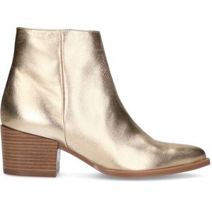 Goudkleurige leren metallic cowboy laarzen