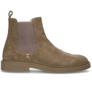 Beige suède chelsea boots