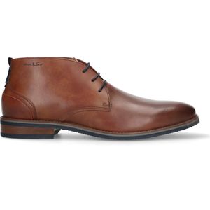 Cognac leren veterboots