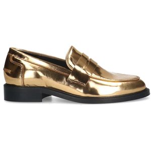Gouden leren loafers